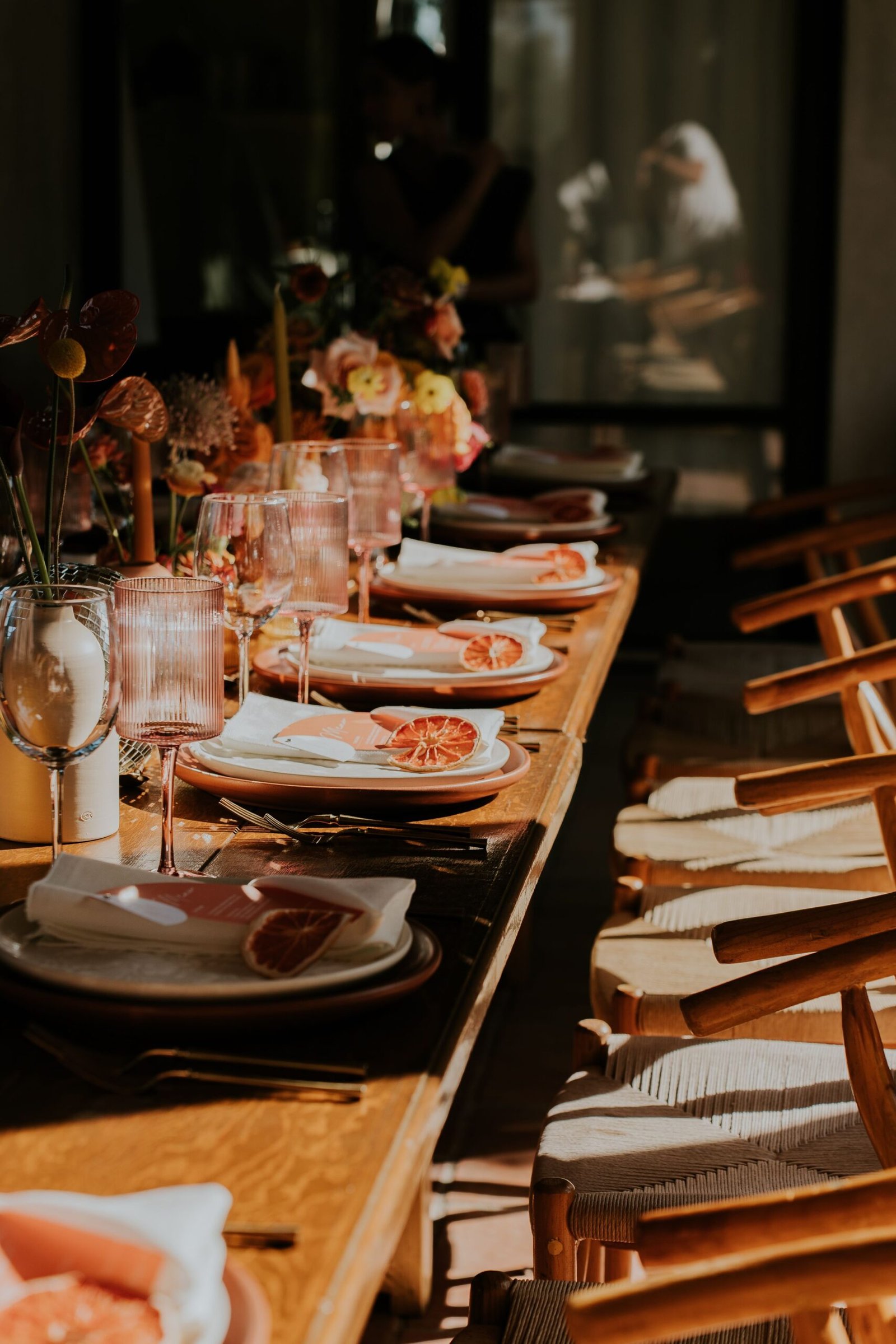 Natural wine service at an off-site event