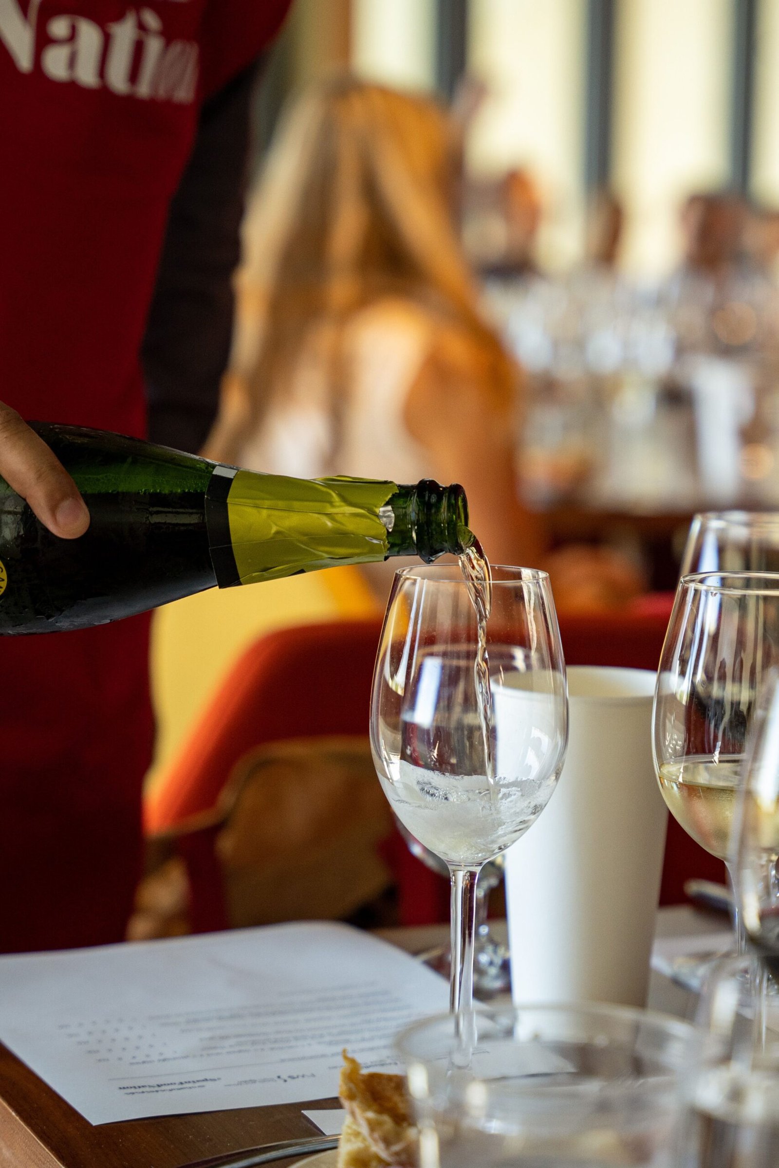 Wine glasses at an event